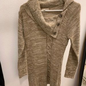 Light brown sweater dress